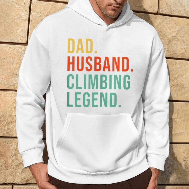 Climbing Dad Husband Legend Cool Father's Day Hoodie Lifestyle