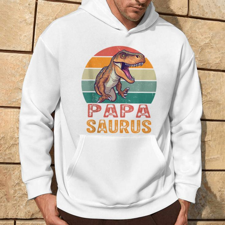 Grandpa Papasaurus Family T-Rex Dinosaur Fathers Days Hoodie Lifestyle