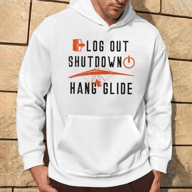 Hang Gliding Log Out Shutdown Hoodie Lifestyle