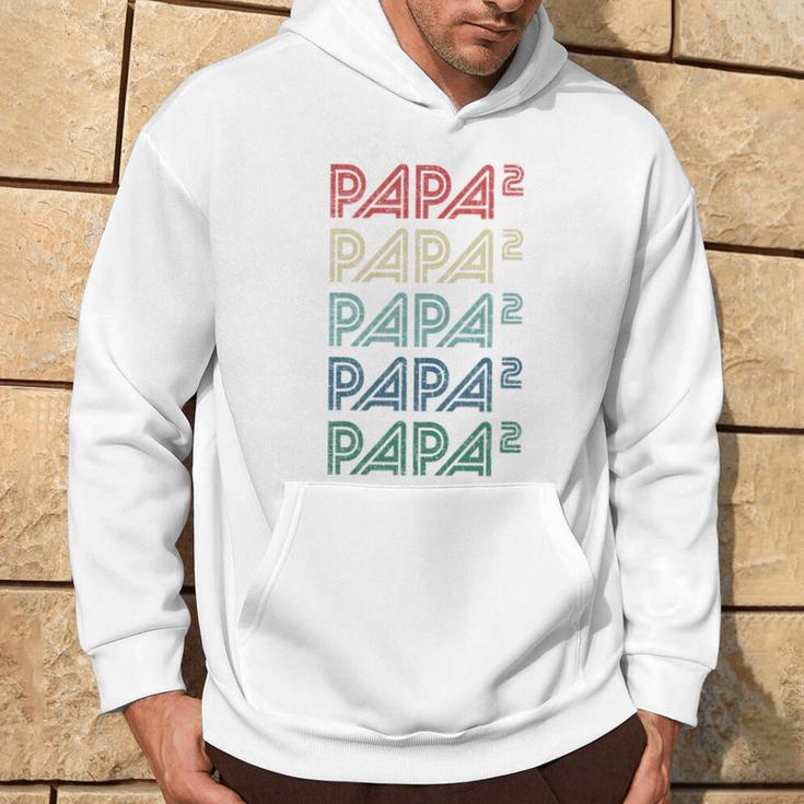 Für Papa Zur Geburt Zweites Kind Papa Hoch 2 Kapuzenpullover Lebensstil