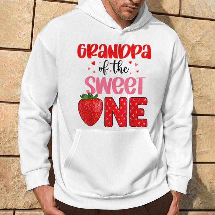 Grandpa Of The Sweet One Strawberry Birthday Family Party Hoodie Lifestyle