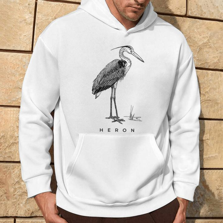 Great Blue Heron Bird Birdwatcher Hoodie Lifestyle