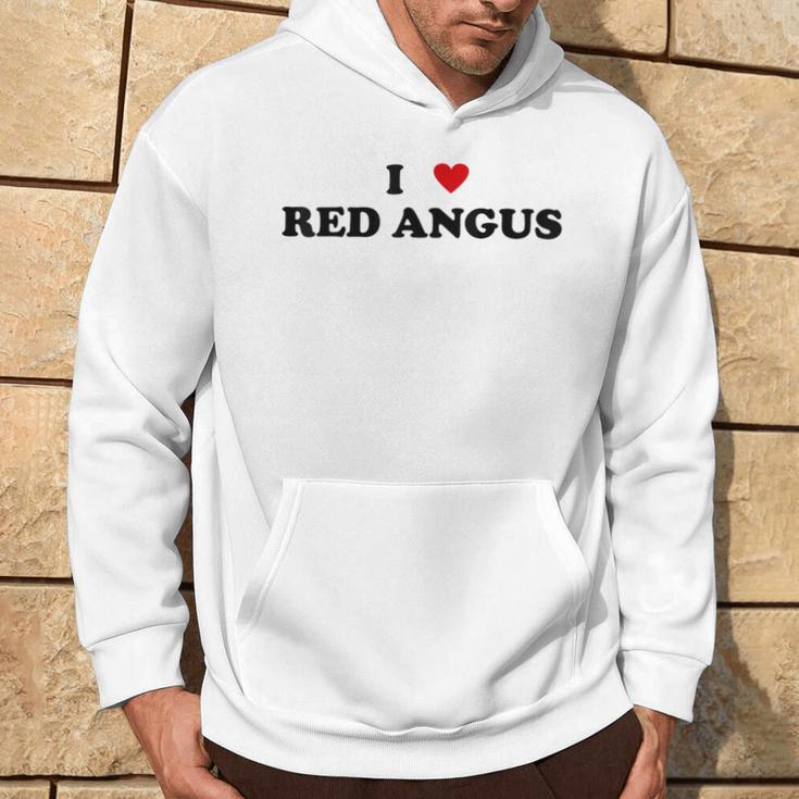 I Heart Breed Cattle Farmer Cow I Love Red Angus Hoodie Lifestyle