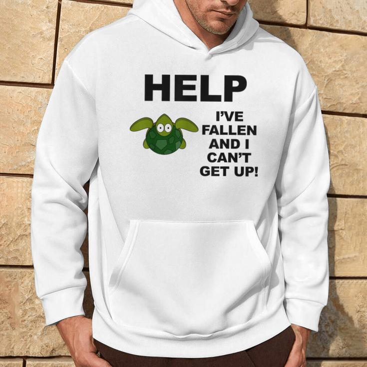 Help I've Fallen And I Can't Get Up Upside Down Turtle Hoodie Lifestyle