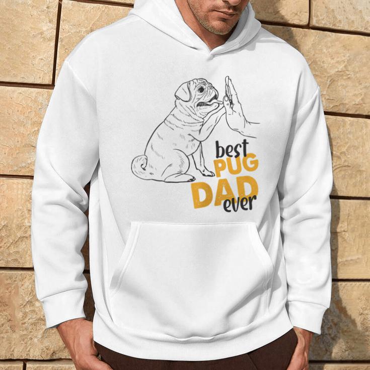 Herren Bester Mops Papa Ever Mops Kleidung Für Männer Mops Papa Raglan Kapuzenpullover Lebensstil