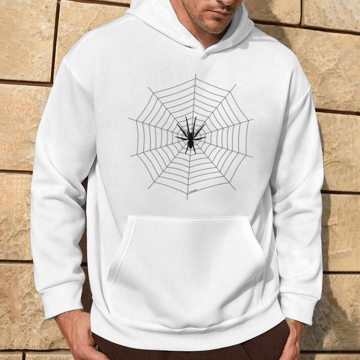 Herren Hoodie mit Spinnennetz-Print, Weiß, Trendy Design Lebensstil