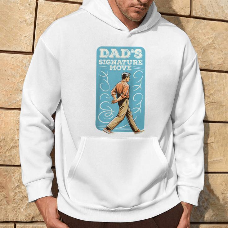 Herren Papas Signature Move Lustiges Papa-Meme Zumatertag Des Großvaters Raglan Kapuzenpullover Lebensstil