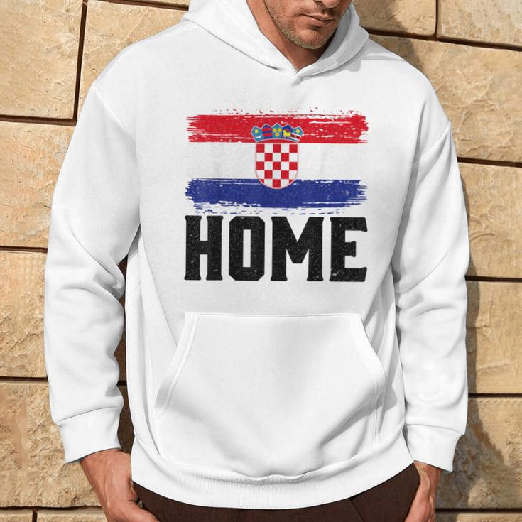 Home Kroatienintage Distressed Weltreisender Kapuzenpullover Lebensstil