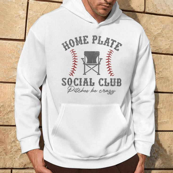 Home Plate Social Club Pitches Be Crazy Baseball Hoodie Lifestyle