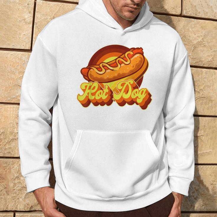 Hot Dog Adult Retro Vintage Hot Dog Hoodie Lifestyle