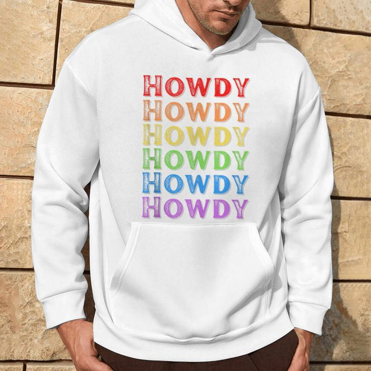 Howdy Gay Pride Flag Nashville For Lgbtq Tennessee Queer Hoodie Lifestyle