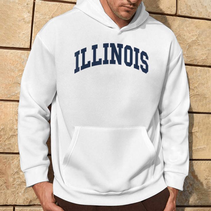 Illinois Throwback Classic Hoodie Lifestyle