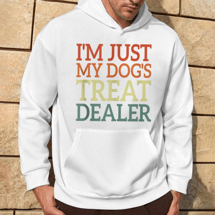 I'm Just My Dog's Treat Dealer Retro Vintage Dog Lover Hoodie Lifestyle