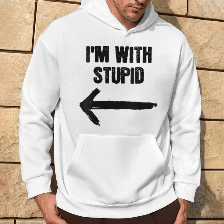 I'm With Stupid Right Arrow Hoodie Lifestyle