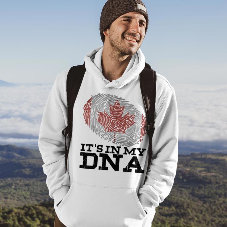 It's In My Dna Canadian Canada Flag Hockey Fan Hoodie Lifestyle