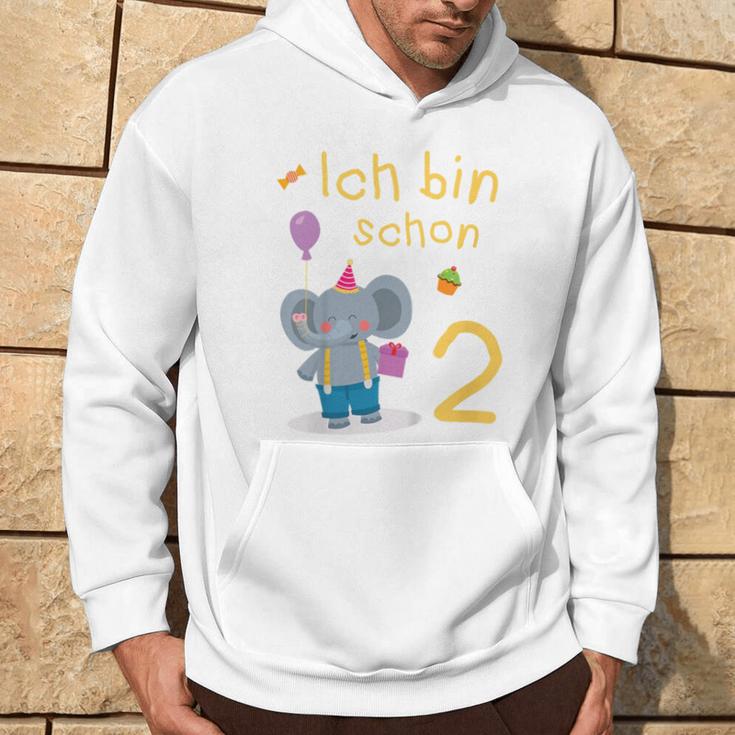 Kinder Ich Bin 2 Jahre Alt Elefant 2Nd Birthday Hoodie Lebensstil