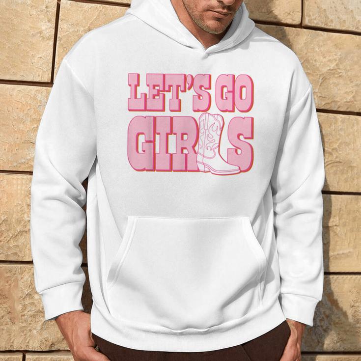 Let's Go Girls Cowgirl Boot Bachelorette Party Matching Hoodie Lifestyle