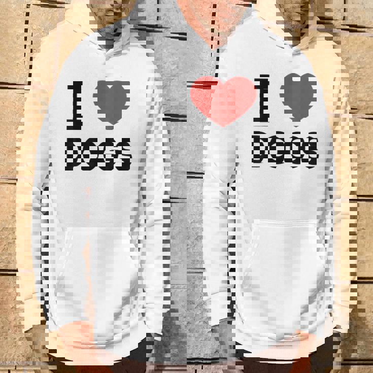 I Love Dogs Amante De Los Perros Retro I Heart Dogs Sudadera Estilo de vida