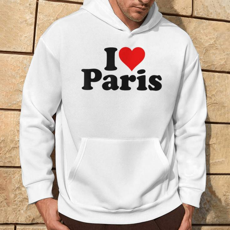 I Love Heart Paris France Hoodie Lebensstil