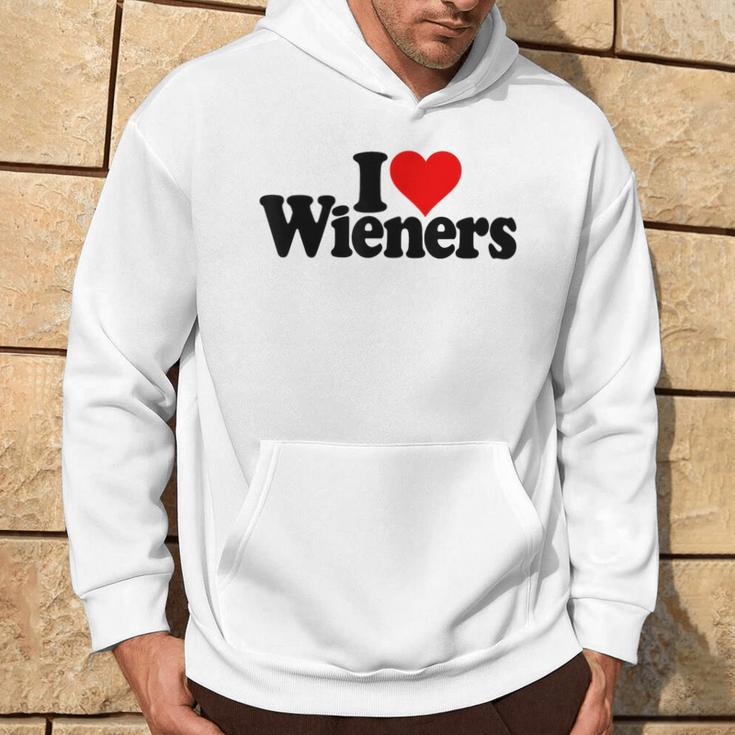 I Love Heart Wieners Sausage Frankfurter Hot Dog Hoodie Lifestyle