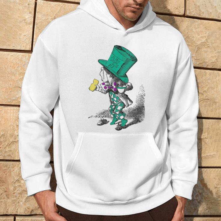 Mad Hatter Vintage Alice Tea And Snack Hoodie Lifestyle