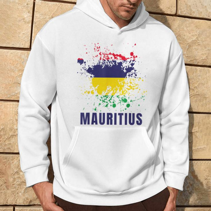 Mauritius Retro Vintage Watercolors Sport Mauritian Flag Hoodie Lifestyle
