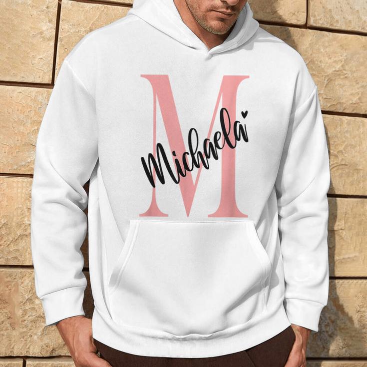 Michaela Nameorname Mit Monogramm Personalisiert Rosa Hoodie Lebensstil