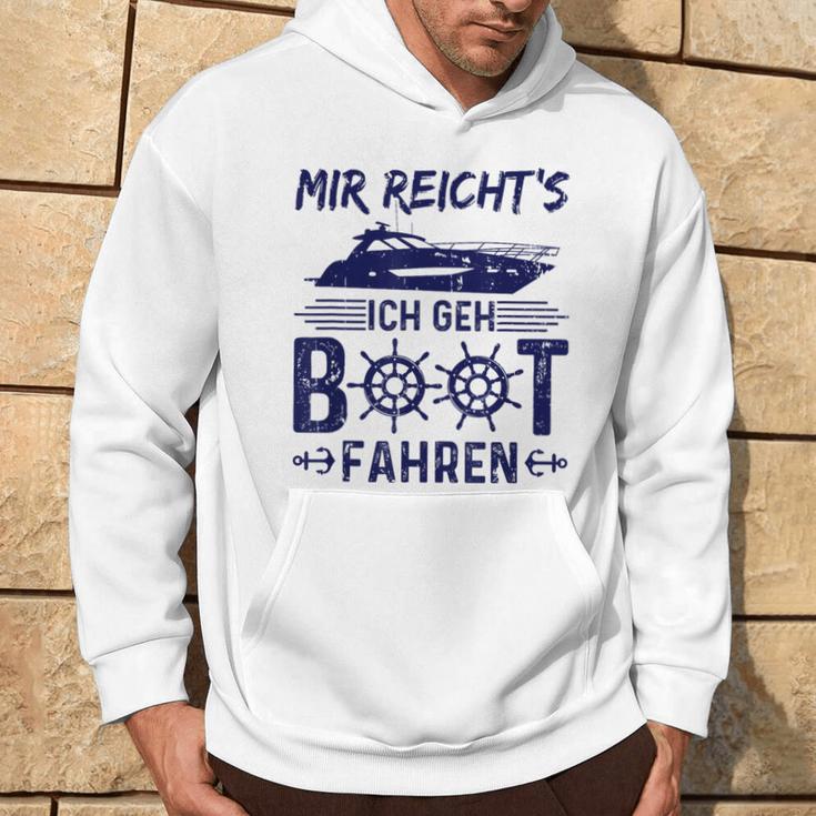 Mir Reicht's Ich Geh Boot Fahren Boaters Motorboat Gray Kapuzenpullover Lebensstil