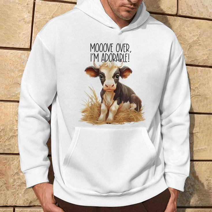 Mooove Over I'm Adorable Cute Cow Sounds Toddler Hoodie Lifestyle