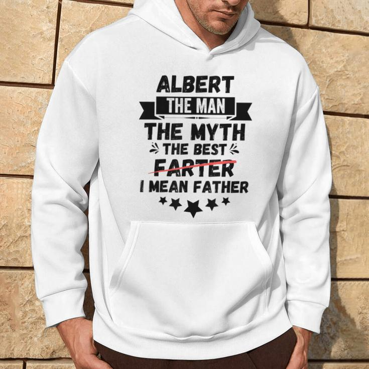 Name Albert Man Myth Best Farter Father Custom Dad Hoodie Lifestyle