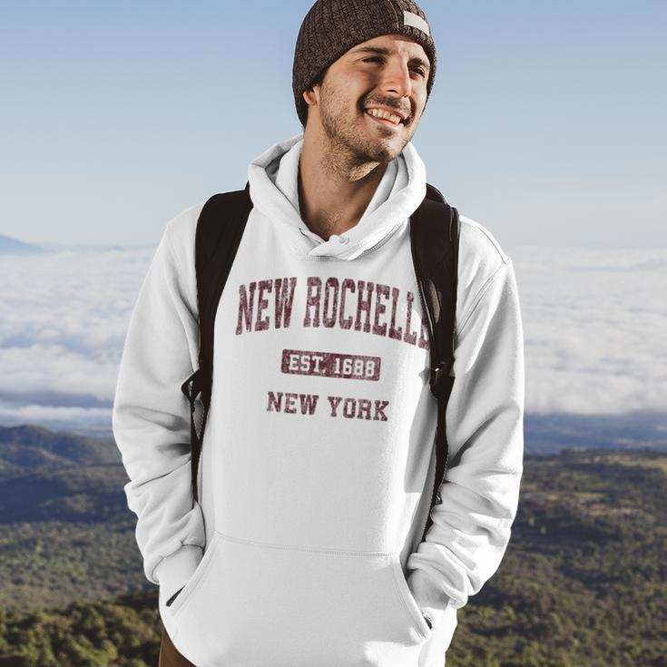 New Rochelle New York Ny Vintage Athletic Sports Hoodie Lifestyle
