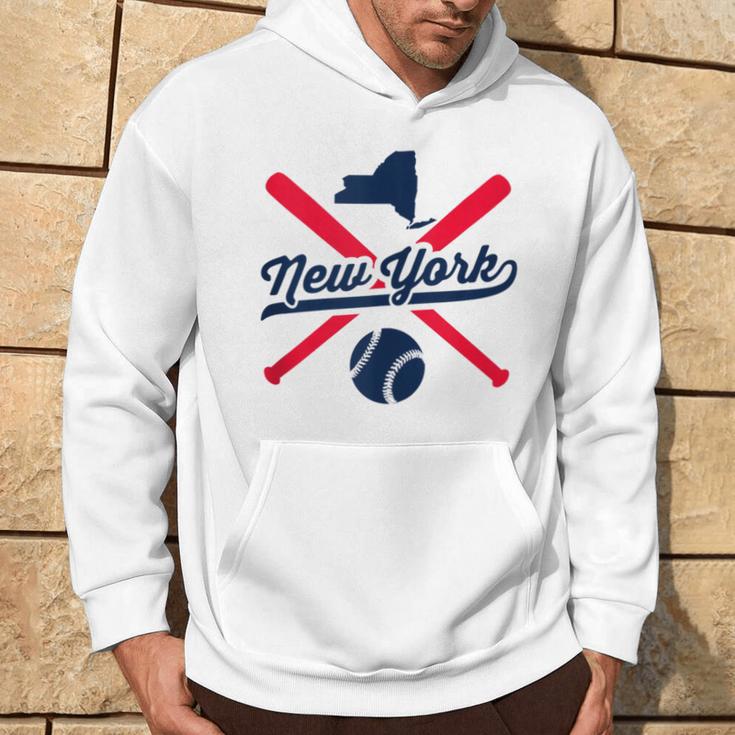 New York Baseball Vintage State Pride Love City Red Hoodie Lifestyle