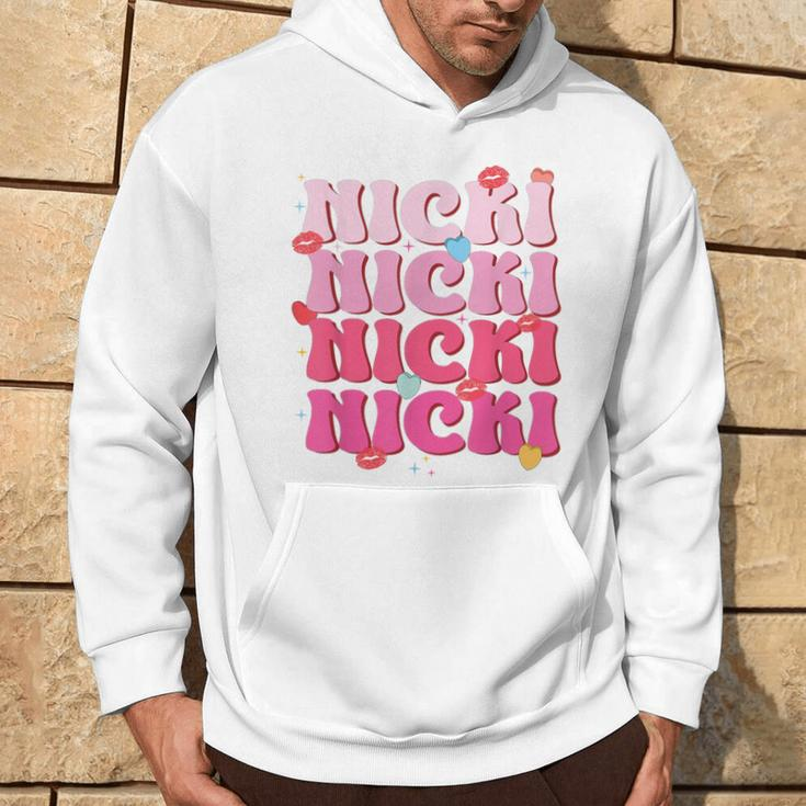 Nicki Personalized Name I Love Nicki Vintage Hoodie Lifestyle