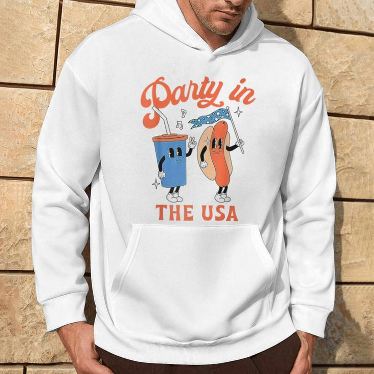 Party In The Usa Hot Dog Love Usa Fourth Of July Hoodie Lifestyle