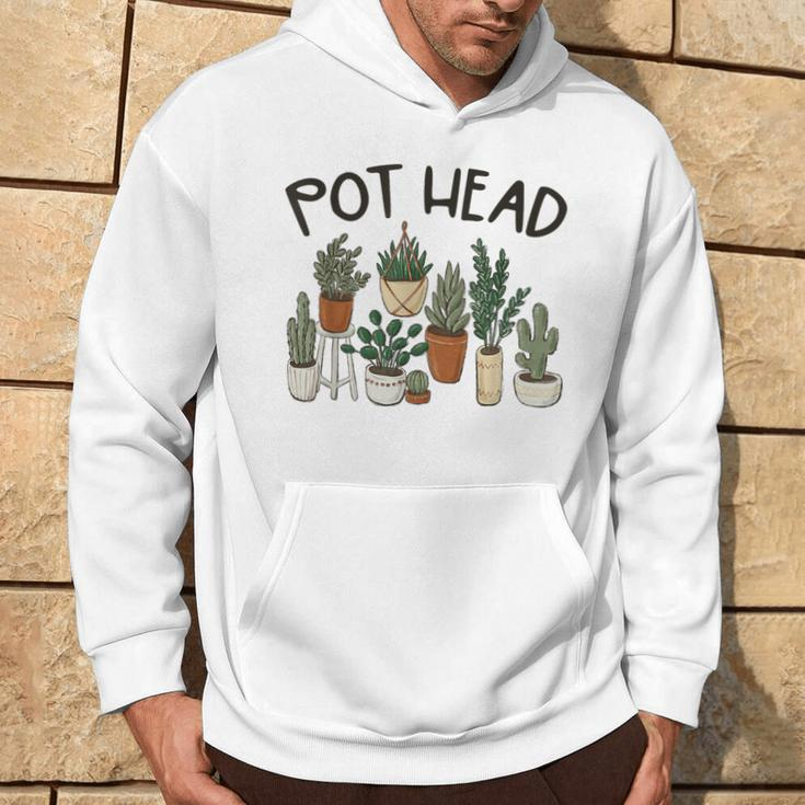 Plant Lover Gardener Pot Head Succulent Hoodie Lifestyle