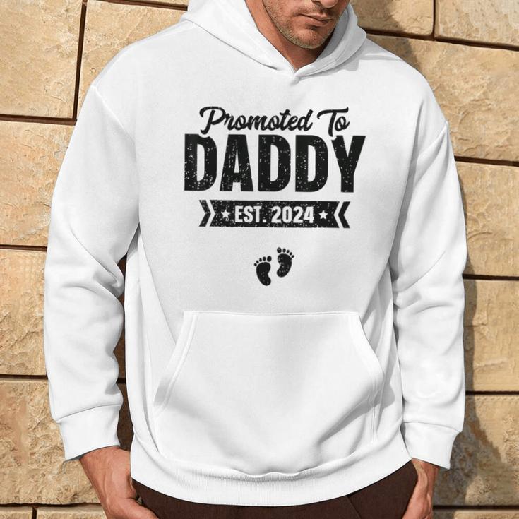 Promoted To Daddy Est 2024 Baby-Geschenke Für Neuen Papa Kapuzenpullover Lebensstil