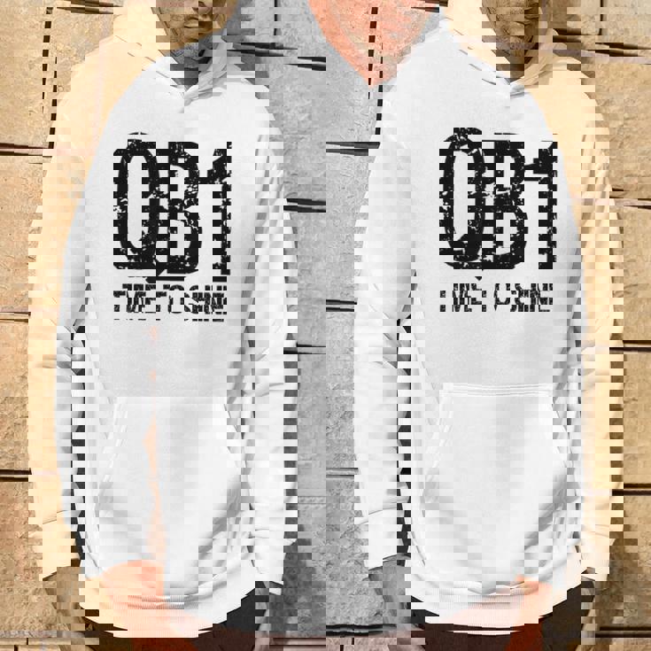 Qb1 Football Team Starting Quarterback Hoodie Lifestyle