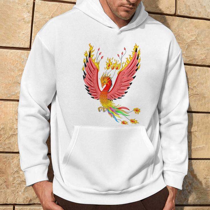 Rainbow Phoenix Fire Bird Hoodie Lifestyle