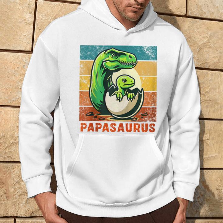 Retro Papasaurusatertag Bester Papa T-Rex Papa Dinosaur Kapuzenjacke Kapuzenpullover Lebensstil