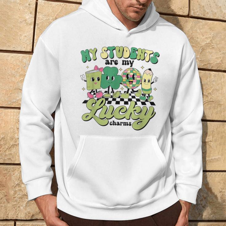 Retro My Students Are My Lucky Charms Disco Ball Teacher Hoodie Lifestyle