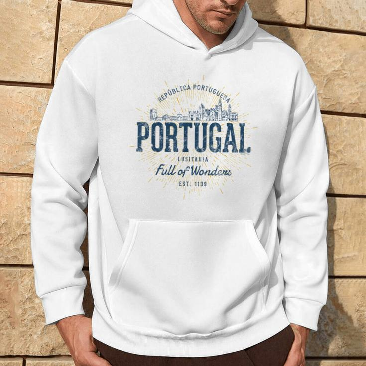 Retro Style Vintage Portugal Hoodie Lifestyle