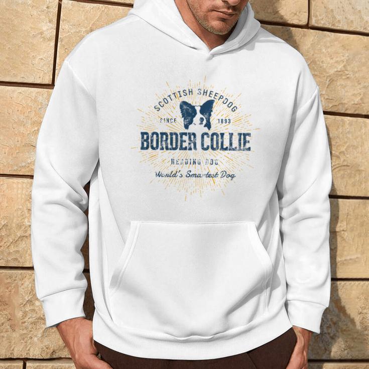 Retro Vintage Border Collie Hoodie Lebensstil