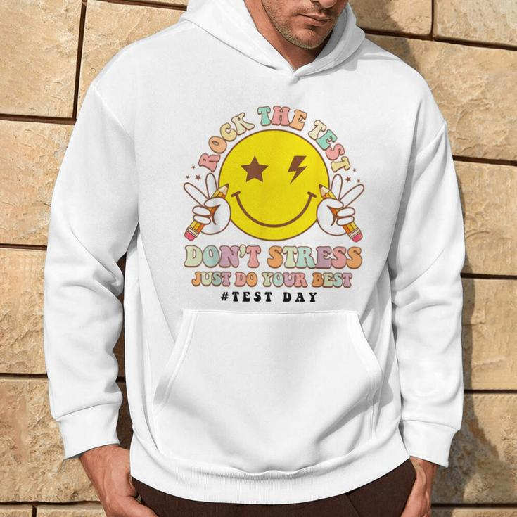 Rock The Test Don't Stress Just Do Your Best Testing Smile Hoodie Lifestyle
