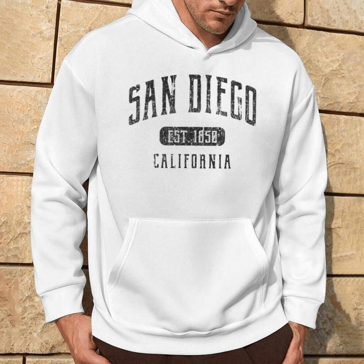 San Diego California Distressed Sports Hoodie Lifestyle