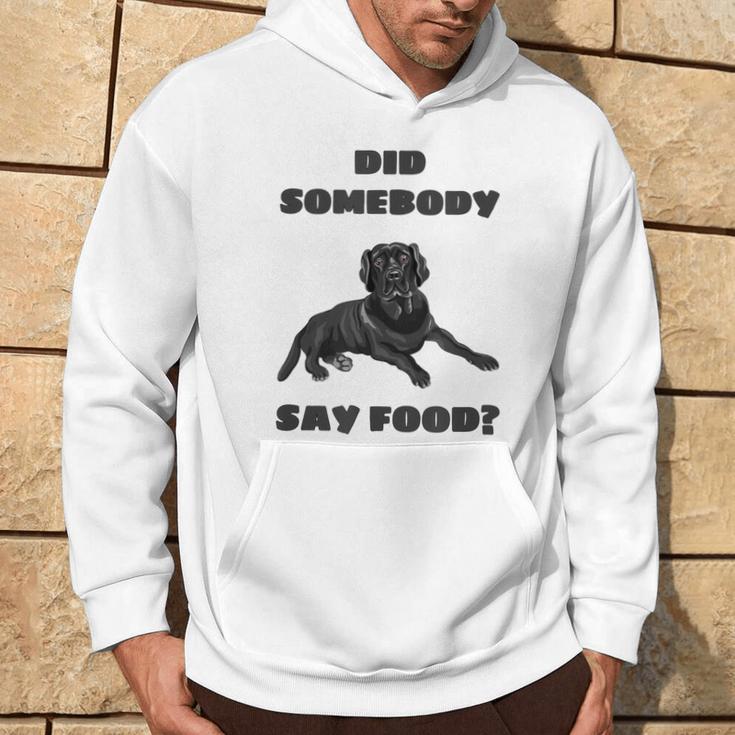 Did Somebody Say Food Black Lab Hoodie Lifestyle