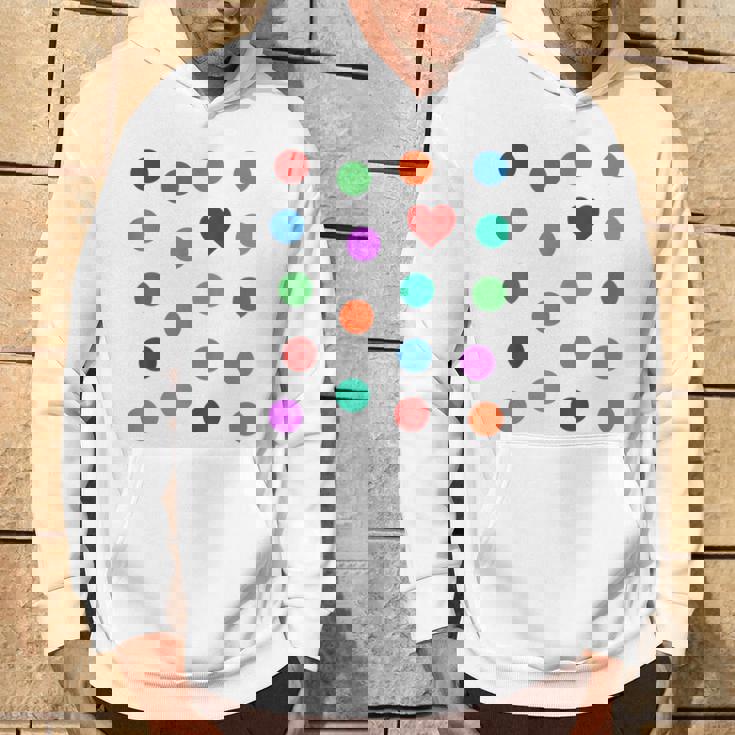 Spotty Dots Spots & Heart Yellow Men Women Children Spot Hoodie Lifestyle