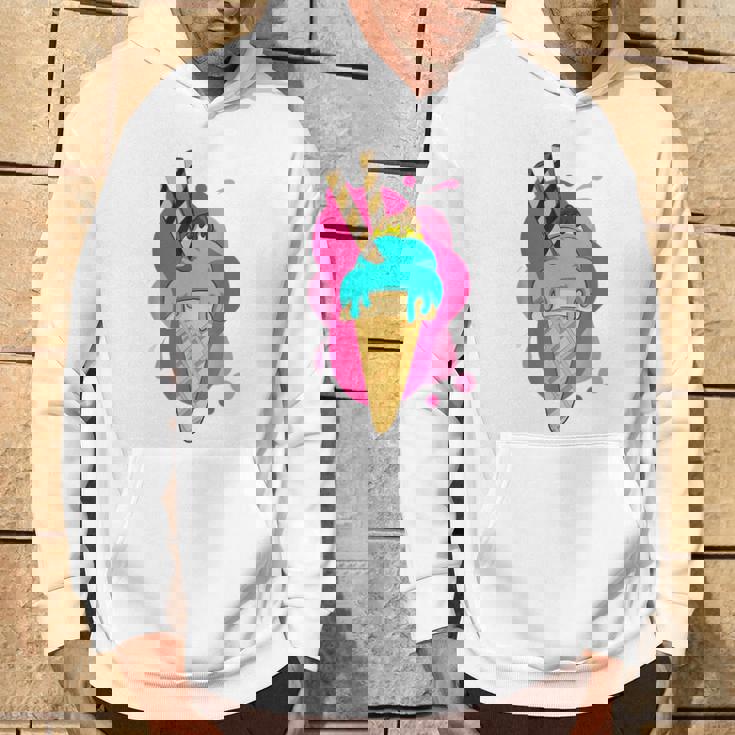 Summer Dessert Ice Cream Cone Waffle Ice Cream S Hoodie Lebensstil