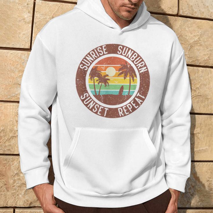 Sunrise Sunburn Sunset Repeat & Summer And Beach Vacation Hoodie Lifestyle