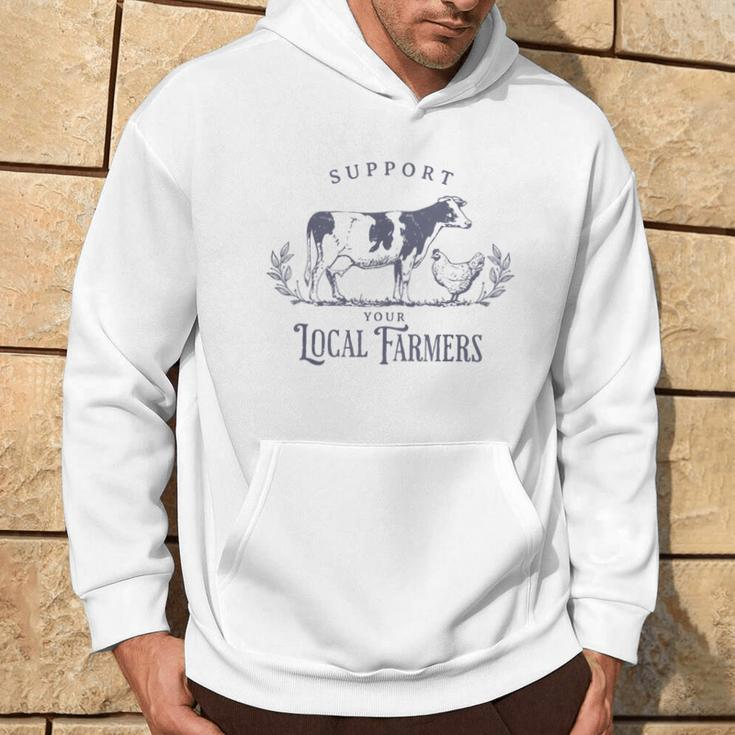 Support Your Local Cattle Rancher Farmer Country Farm Life Hoodie Lifestyle