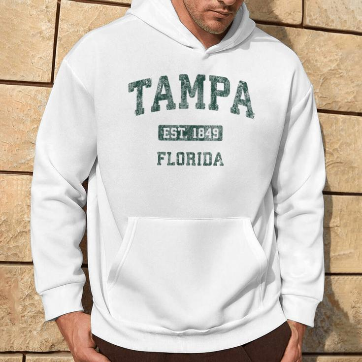 Tampa Florida Fl Vintage Athletic Sports Hoodie Lifestyle